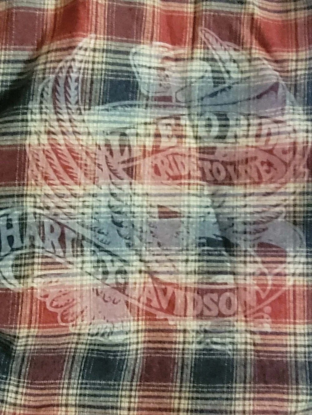 Harley-Davidson Rare 2007 Canvas Shacket Shirt Jacket Plaid Flannel Lining Biker